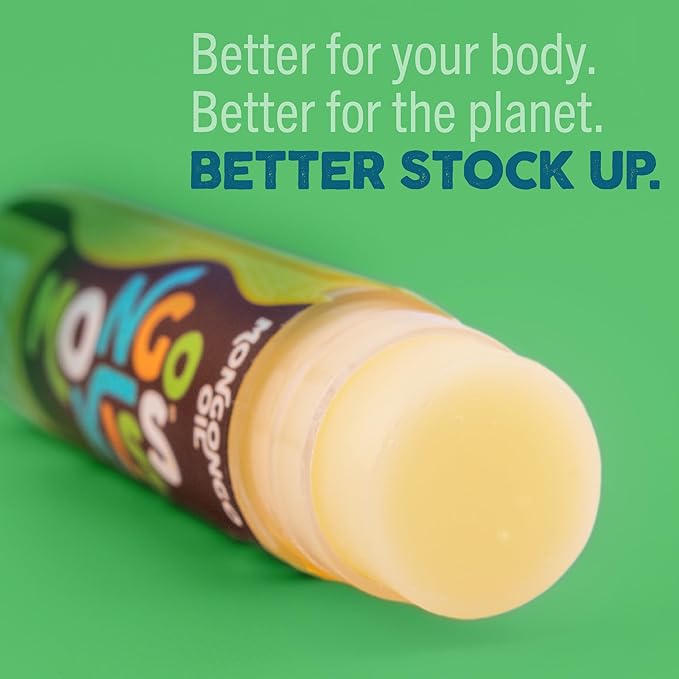 Eco Lips Mongo Kiss 4 Pack Lip Balm - Strawberry Lavender & Coconut Variety - 100% Natural and Made in USA