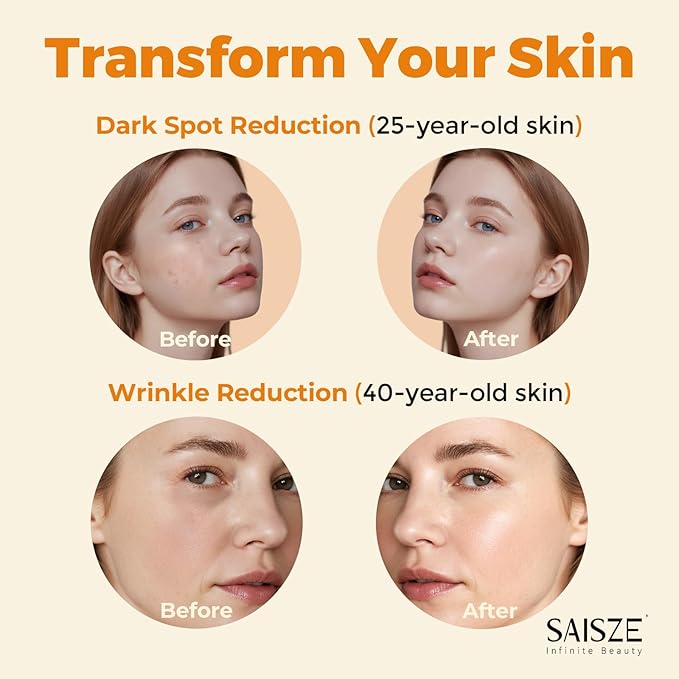 Vitamin C Serum for Face, Facial Serum for Dark Spot, Anti Aging with Vitamin C, Hyaluronic Acid, Christmas Stocking Stuffers, Skin Care Gifts for Women, 60ml