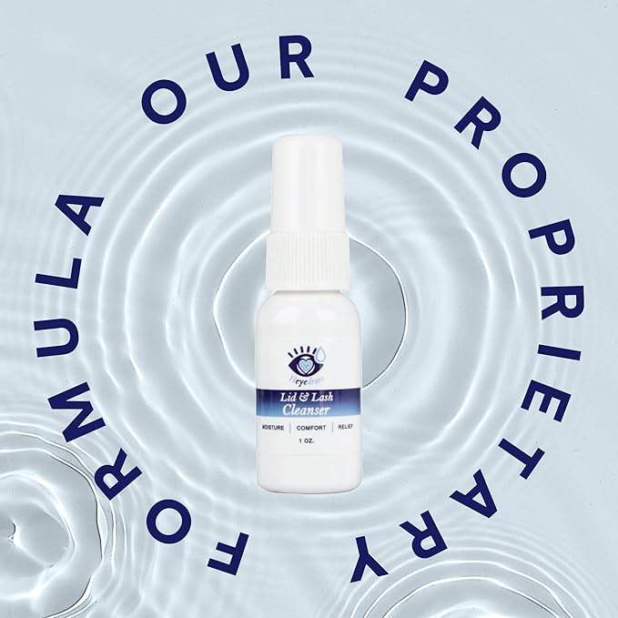 Lid and Lash Cleanser – 1oz Bottle – Pure Hypochlorous Acid Spray for Soothing Dry Eye Irritation – Daily Eyelid & Lash Cleanser