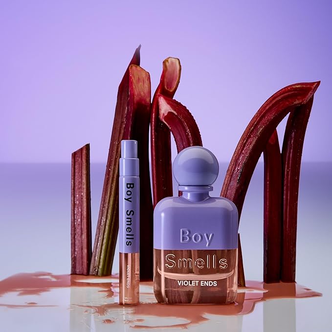 Boy Smells Violet Ends Eau de Parfum Travel Spray – Violet, Rhubarb, Black Tea and Incense Scent – Earthy Powdery Floral Perfume – Body Fragrance – Mini Perfume Spray Bottle – 10ml