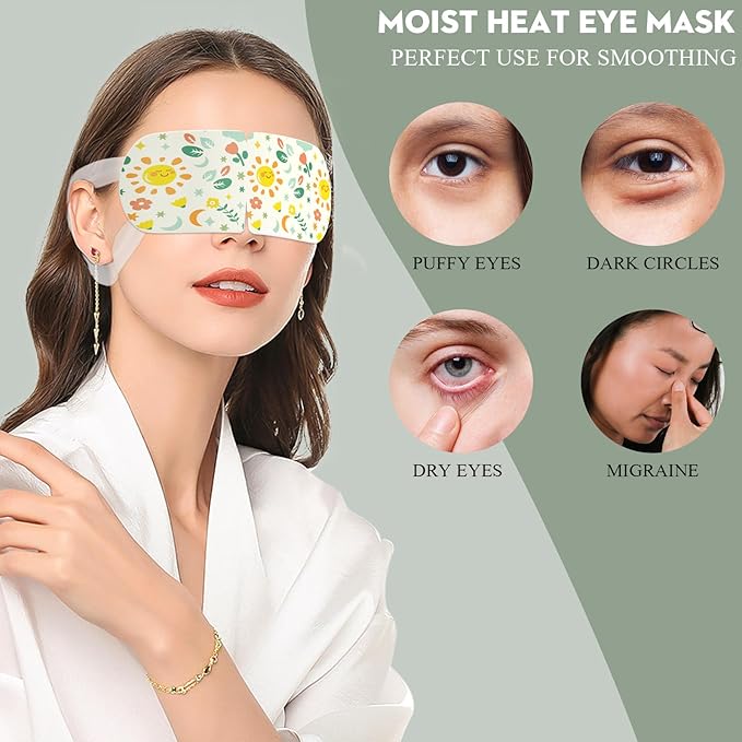 Steam Eye Mask,21PACKS Self Heated Eye Mask,Disposable Soothing Eyes Moisturizing Heat Eye Mask Warm and Comfy for Migraines Tired Eyes Dry Eyes