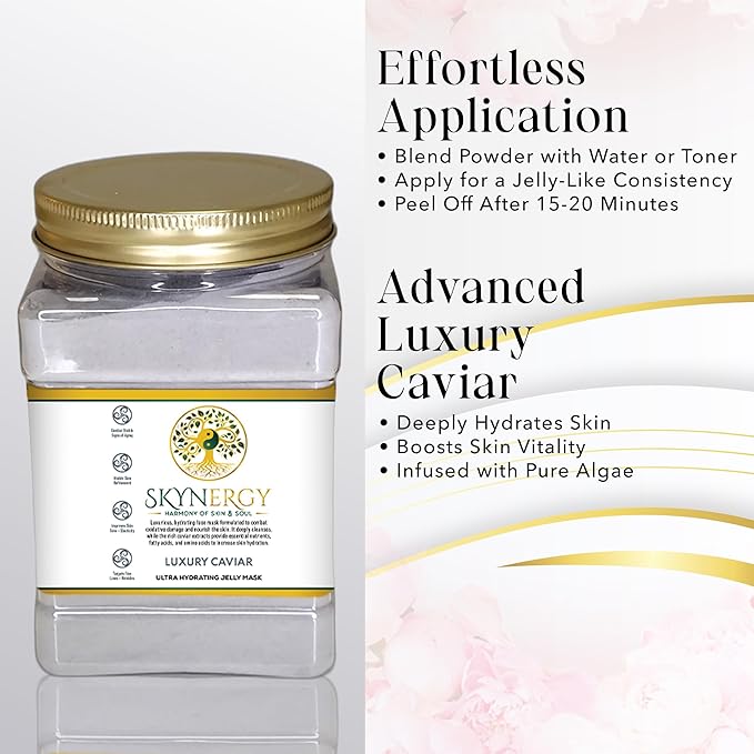 Luxury Caviar Jelly Mask - Professional Grade HydroGlo Jelly face Masks for Peel Off Face Mask, Radiance,Reduced Fine Lines & Pigmentation Vajafacial Jelly Mask | 12 Applications (30 fl oz)