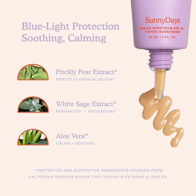 Tower 28 Beauty SunnyDays SPF 30 Tinted Mineral Sunscreen - For Sensitive Skin - 2-in-1 Facial Broad Spectrum UVA/UVB Protection + Foundation – Shade 20 MULHOLLAND, 1 Fl Oz