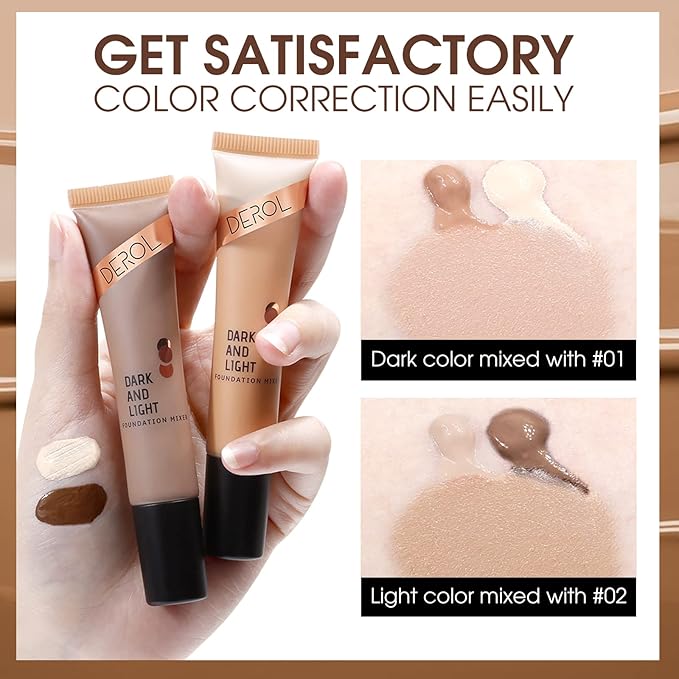 Light Cream Foundation Mixing Pigment for Adjusting Shade and Color Corrector, Blends Easily, Light Cream Color Corrector for Adjusted to Lighten Various Foundation Colors (Light Cream)