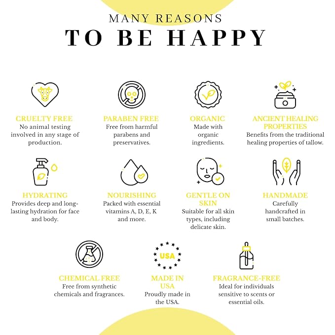 Vanman’s Tallow and Honey Balm - Grass-Fed/Finished Bison Tallow and Essential Oils, Raw Manuka Honey, Organic Royal Jelly, Beeswax, Cold Pressed Olive Oil - Tallow Skin Care for Dry Skin - 2.4 oz