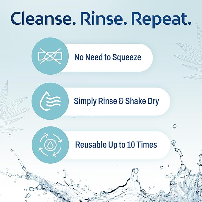 HartFelt 2ct Tear Drop Gentle Face Scrubber for Women | Reusable Facial Sponges for Daily Cleansing | Facial Exfoliating Pads for Removing Dead Skin, Dirt & Makeup | Made in USA