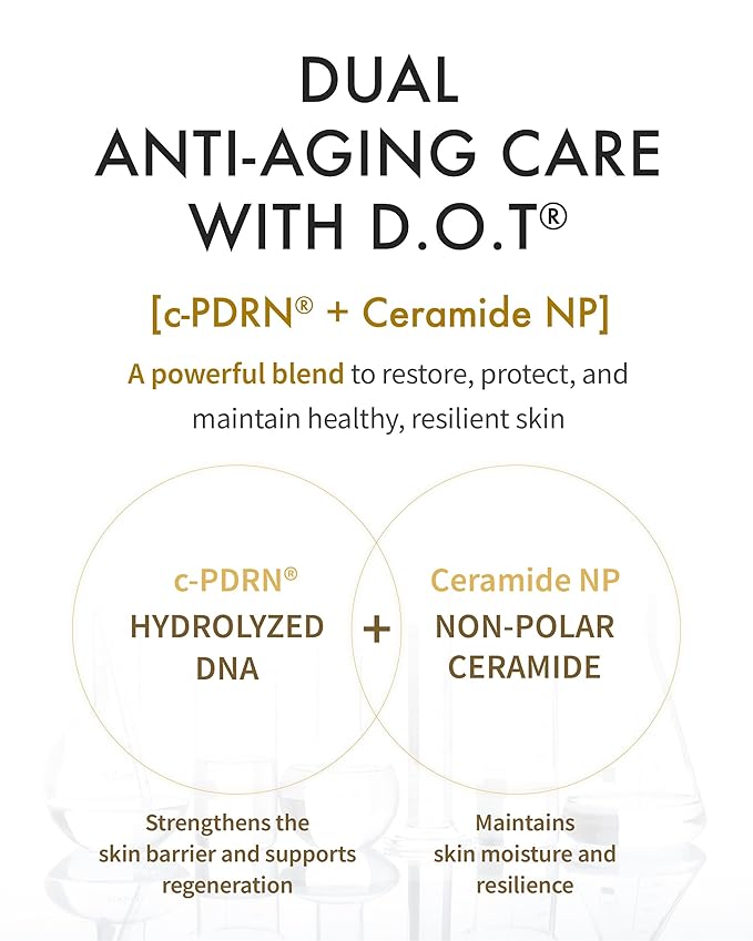 REJURAN® Dual Effect Ampoule, DOT DUAL c-PDRN® - Salmon DNA Face Serum for Deep Rejuvenation, Wrinkle Care, Firming, Skin Elasticity with Visible Anti-Aging Results. Korean Skincare (1.01 fl oz)