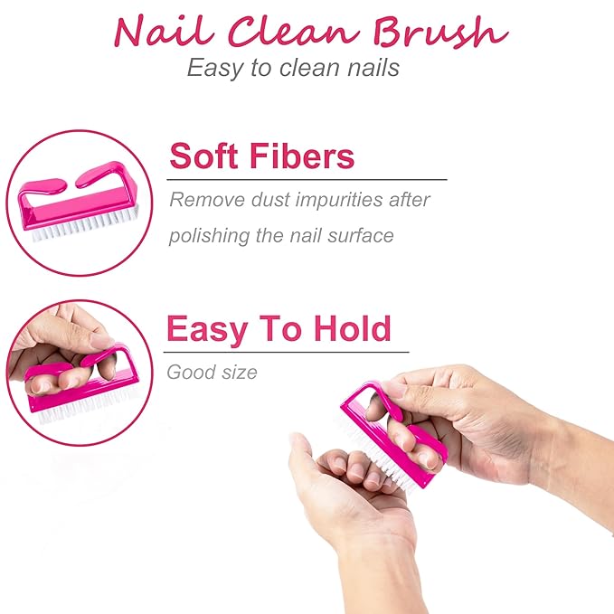 Gel Nail Polish Remover Tools Kit, with 10 Pcs Nail Clips, 400 Pcs Lint Free Nail Wipes, Nail Files 100/180, Buffer Block 400/4000, Nail Brush, Cuticle Pusher, Cuticle Peeler (Rose Red)