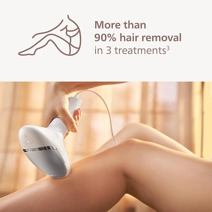 Philips Lumea 7000 Series IPL Hair Removal Device - Alternative to Laser Hair Removal, SenseIQ Technology and Lumea App, 1 Attachment for Body for Women & Men, BRI931/03