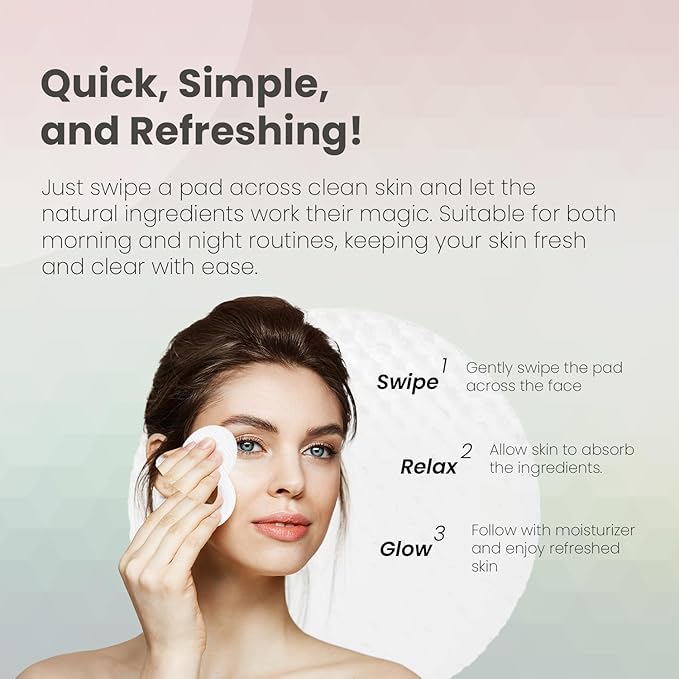 Tea Tree Toner Pads - 105 Pads - Well Soaked & Wet - Dual Sided - Saliclyic Acid - for Exfoliation, Hydration & Acne Treatment - Soothing Irritated Skin & Inflammation - for All Skin Types