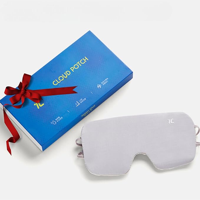 7C Soft Sleep Mask - Eye Mask - Hyaluronic Acid Anti-Aging Under Eye Cover with Adjustable Ear Elastic Straps for Full Night Sleep, Nap, Reduces Puffy Eyes Gifts