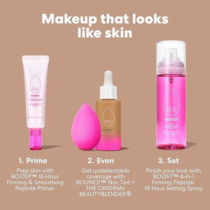 Beautyblender 12-Hour Always on Radiant Skin Tint, Breathable Serum Foundation Stays Put for All Day Long Wear, Infused with Hyaluronic Acid & Niacinamide, Medium 2