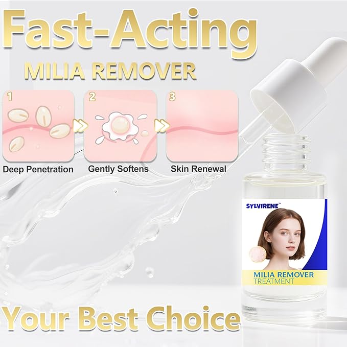 Milia Spot Treatment Serum with Salicylic Acid - Eases Milia-Caused Roughness & Graininess - Milia Remover for Eyes & Face - 40ml
