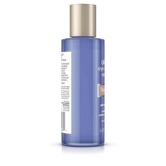 Neutrogena Gentle Oil-Free Eye Makeup Remover & Cleanser for Sensitive Eyes, Non-Greasy Makeup Remover, Removes Waterproof Mascara, Dermatologist & Ophthalmologist Tested, 5.5 fl. oz, 3 Pack