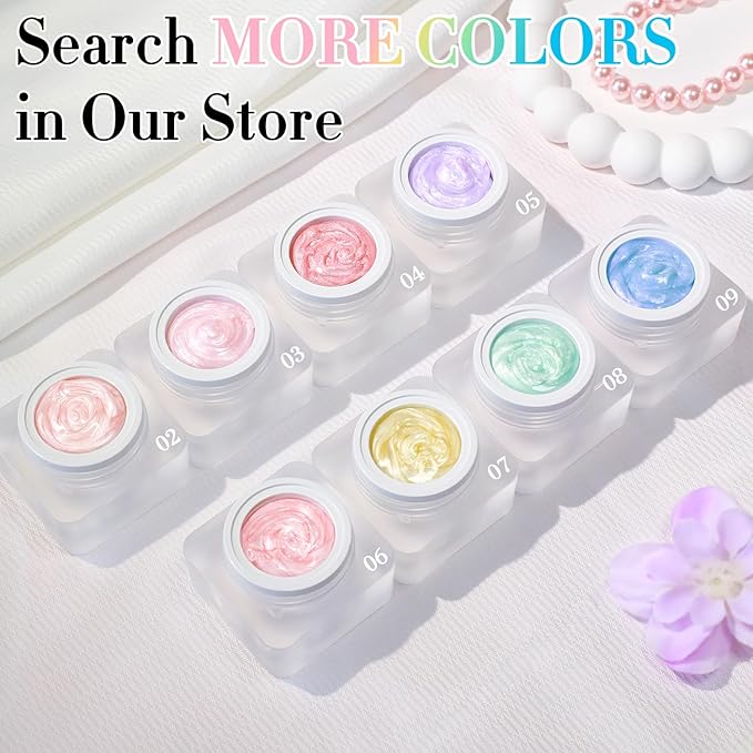 Double Rhythm 3D Nail Gel Pearl Solid Sculpting for Nail Art Non-Sticky Hard for Building Carving Molding Extension Soak Off UV/LED Nail Art Salon Home DIY 0.5 Oz (Yellow-Silk 07)