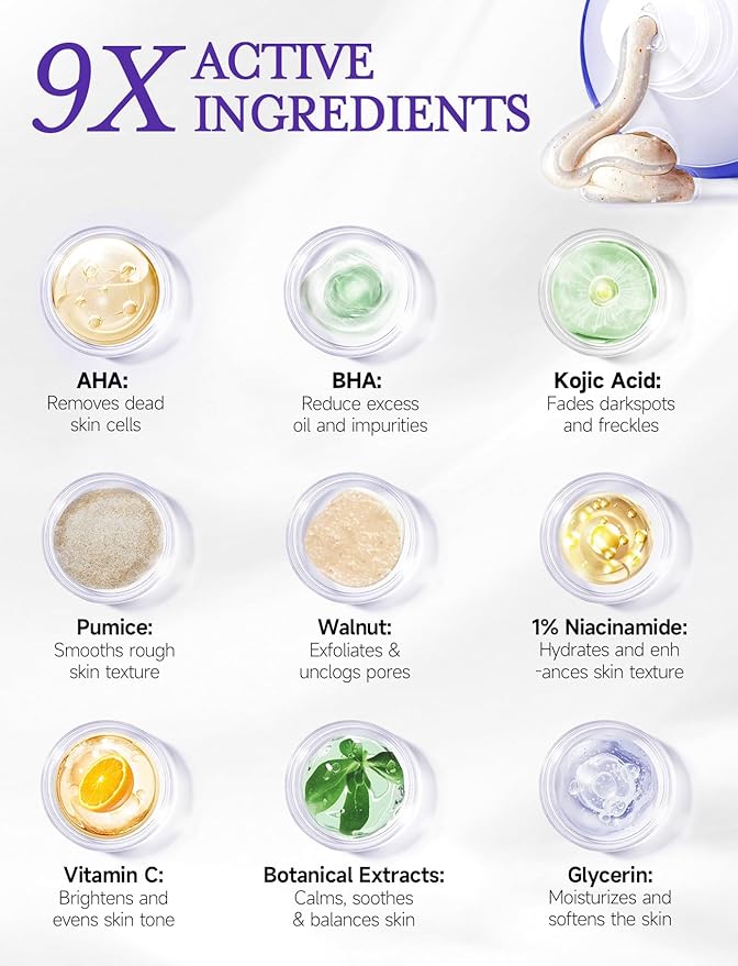 Elvira KP Bump Eraser Foot & Body Scrub, Exfoliating Scrub for Keratosis Pilaris, Smooth Skin with 10% AHA BHA & Niacinamide, Deep Moisturizing Cleanser for All Skin Types, Exfoliante para el Cuerpo