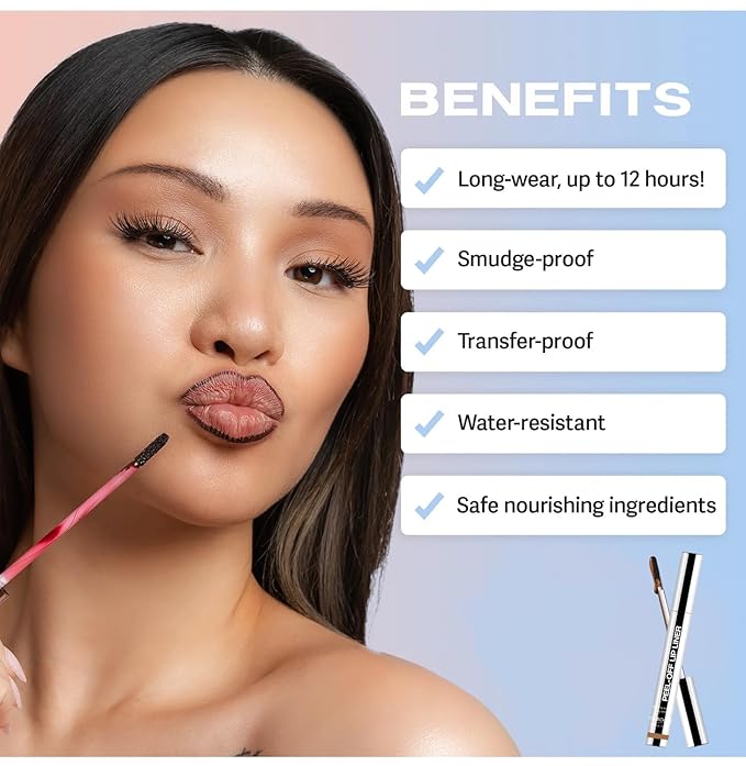 Longwear Peel-off Lip Stain Marker Peel Off with Vitamin E - Smudge-Resistant Lip Liner & Base for All Skin Types (06#)