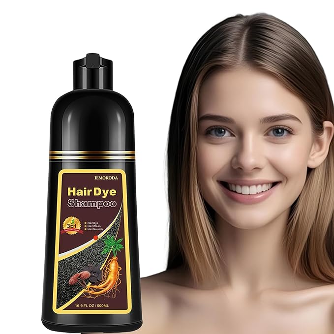 Brown Hair Dye Shampoo, Hair Color Shampoo for Women Men, Colors in Minutes, Champu para Canas, Easy to Use 16.90 Fl Oz