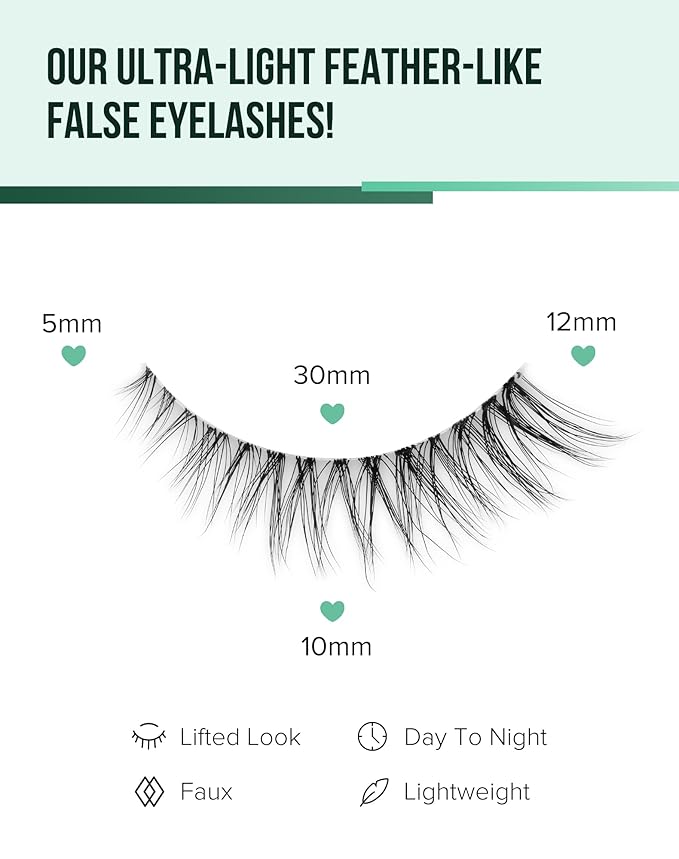 Cat Eye Lashes Natural Strip Lashes That Look Like Extensions Clear Band Lashes Mink Eyelashes Wispy Fox Eye Lashes Packs 7 Pairs