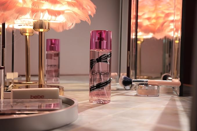 Bebe Silver Body Mist - Body Spray for Women with Mango, Tuberose, Peony, Jasmine, Rose, Cedarwood, Musk, and Sandalwood Long-Lasting Fragrance Mist - 8.4 Fl Oz Pack Of 2