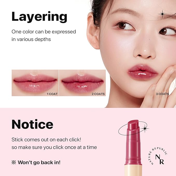 Nature Republic HONEY MELTING LIP 6-10 (08 BLACK CHERRY) K-BEAUTY, Lip Plumper, Tint, Balm, Korean, Lip GlossCute, Glow