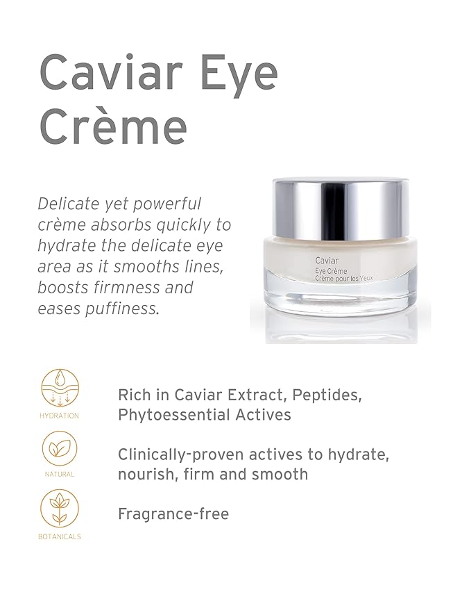 Kerstin Florian Caviar Eye Crème, For Anti-Aging, Puffiness and Dark Circles .5 fl oz