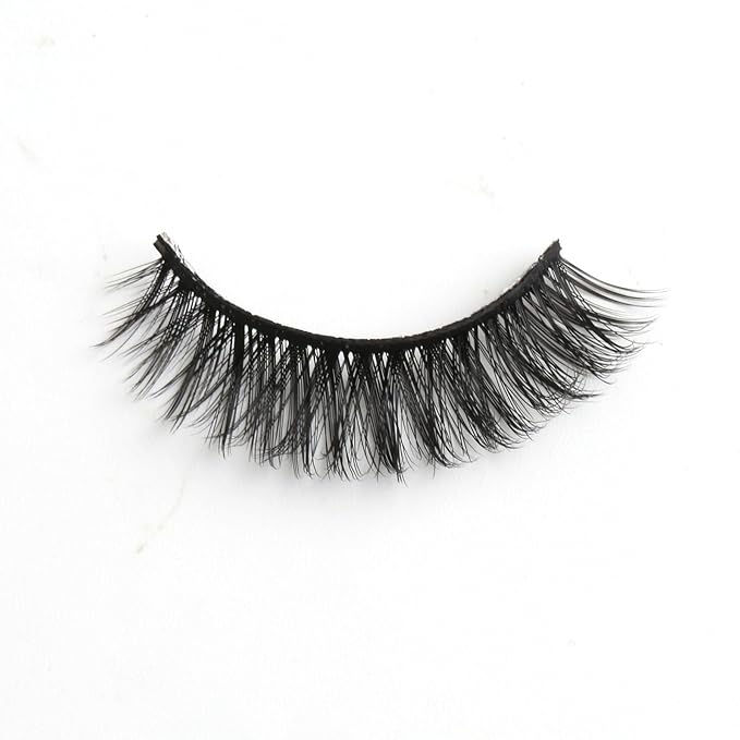 SUNWELL False Eyelashes 12mm Mink Lashes Natural Look 3D Faux Mink Eye Lashes Soft Reusable Luxury Volume Fake Eyelashes 10 Pairs Pack