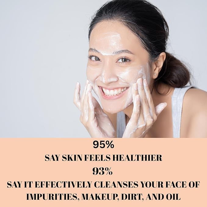 Wellness Heavens Foaming Facial Cleanser for Women & Men, Oil-Free Hydrating Gentle Face Cleanser for Sensitive Skin with Glycolic Acid, Hyaluronic Acid & Aloe, Soap Free, 3.38 fl. Oz.