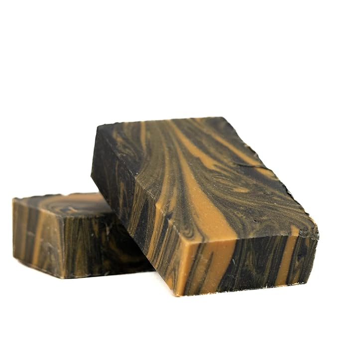 Live Bearded All-Natural Bar Soap for Men, 3-Pack of 5 oz - Made in the USA - Exfoliates and Moisturizes - Charcoal, Pumice, Shea Butter | Tombstone Scent - Sweet Tobacco, Cedar