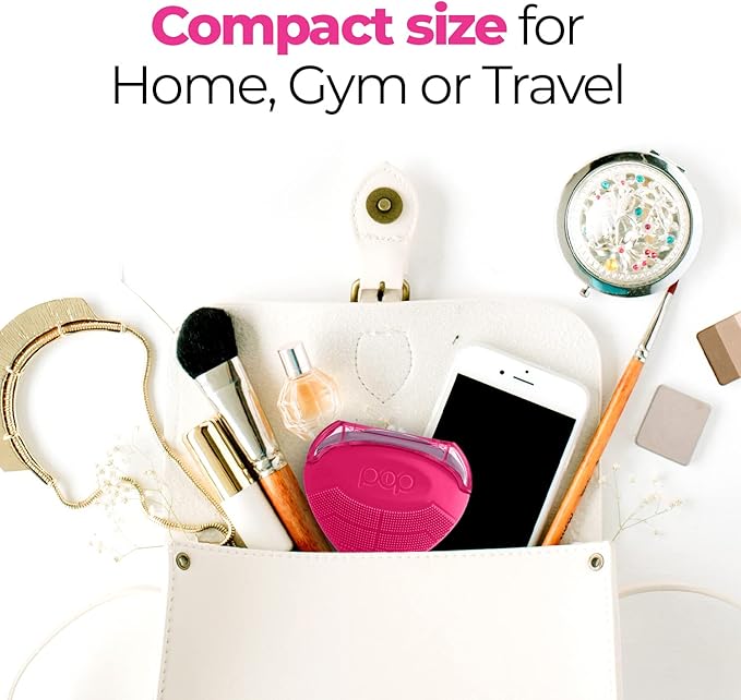 Pop Sonic Strawberry 3 in 1 Skin Exfoliating Cleanser Clean Massage Exfoliate - Pink