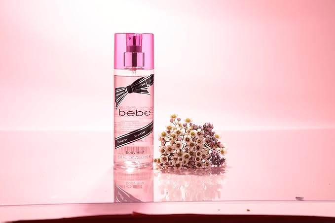 Bebe Silver Body Mist - Body Spray for Women with Mango, Tuberose, Peony, Jasmine, Rose, Cedarwood, Musk, and Sandalwood Long-Lasting Fragrance Mist - 8.4 Fl Oz Pack Of 2
