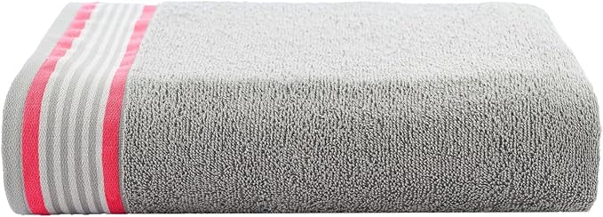 CASA COPENHAGEN He & She 2 Pieces Large Bath Sheet Set- Grey Violet + Dusty Pink, 550 GSM, Designed in Denmark Made of Soft Egyptian Cotton for Bathroom, Kitchen & Shower