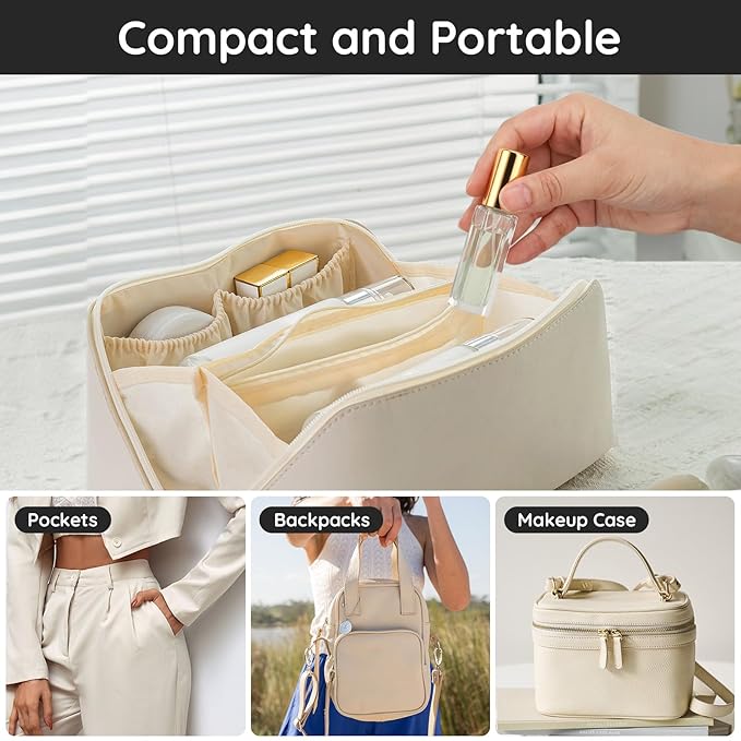 Segbeauty Travel Perfume Bottle Refillable, 10 Packs Atomizer Sprayer for Perfume, 10ML Empty Glass Perfume Bottle Portable Travel Size Spray Bottles Accessories for Dispensing Perfume Toiletries