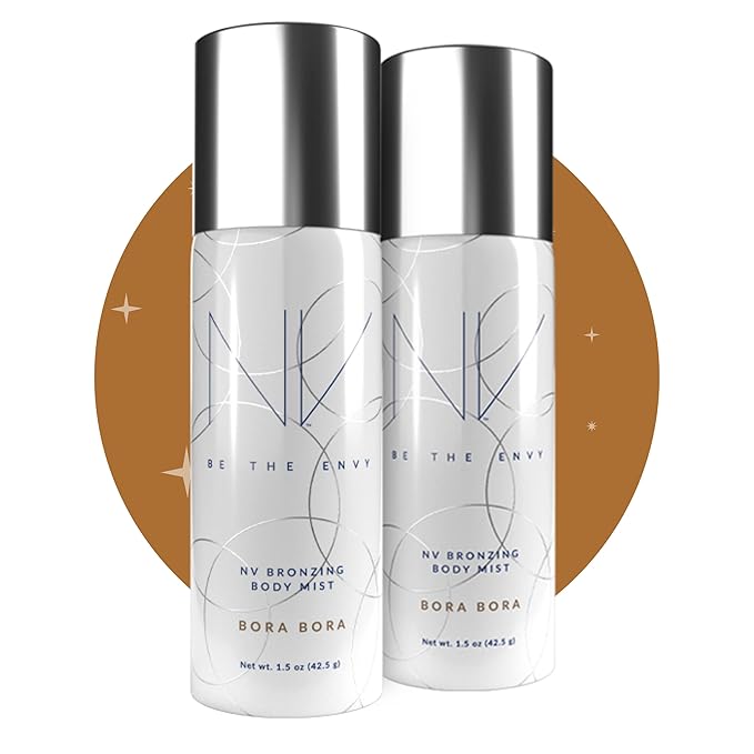 Be the Envy NV Bronzing Body Mist | Bora Bora | Buildable Coverage | Lightweight, Smooth Airbrush Finish | Moisturizing Treatment with Antioxidant Vitamins & Botanicals | 2 Can Set | 1.5 oz Each