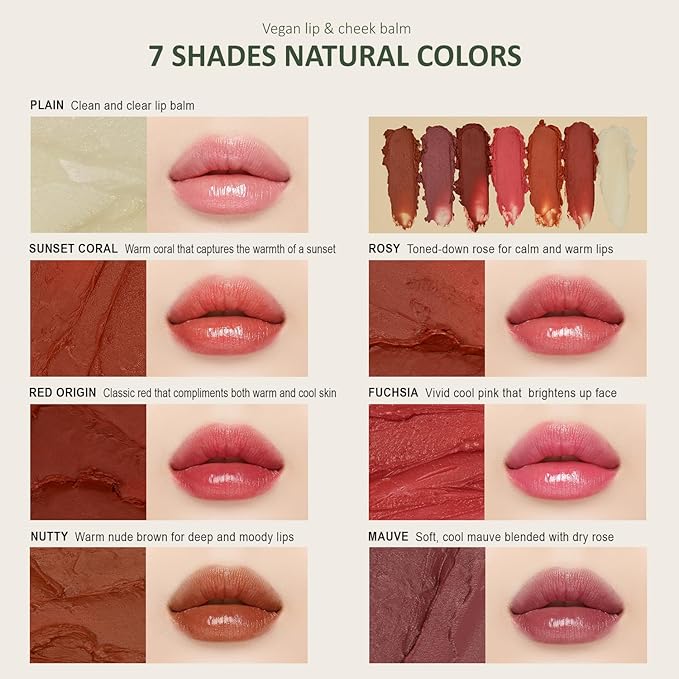 hersteller Nearby Recharging Toasy Makeup Lip Balm Vegan Butter Complex Intensive Moisturizing Treatment for Dry Lips and Cheek Natural Healthy Colors Nutty