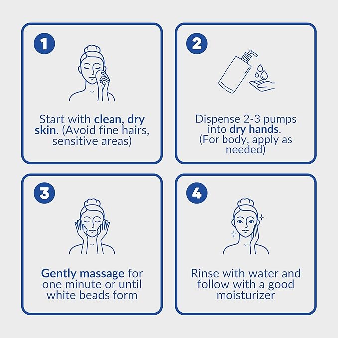 Cure by Toyo | Aqua Gel Gentle Exfoliator | Clear and Softer Skin | Non-Abrasive Face and Body Cleanser | Sensitive Skin | Big Size 8.82oz