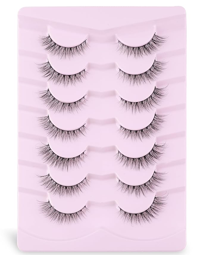 Natural Lashes Mink Natural Eyelashes False Eyelashes Natural Look False Lashes Wispy Eye Lashes Cat Eyelashes Fake Lashes UK222