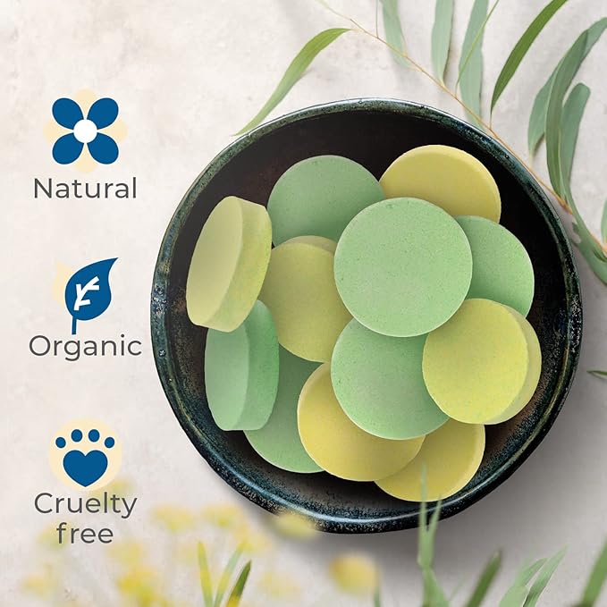 Eucalyptus & Mint Shower Steamers - 12 Aromatherapy Shower Steamer with Essential Oils - Stress Relief Fizzies - Mothers Day Gifts, Relaxation Birthday Gifts for Women and Men