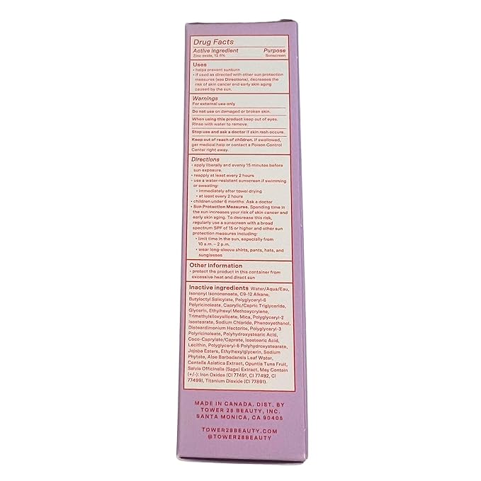 Tower 28 Beauty SunnyDays SPF 30 Tinted Mineral Sunscreen - For Sensitive Skin - 2-in-1 Facial Broad Spectrum UVA/UVB Protection + Foundation - Shade 25 OCEAN PARK, 1 Fl Oz