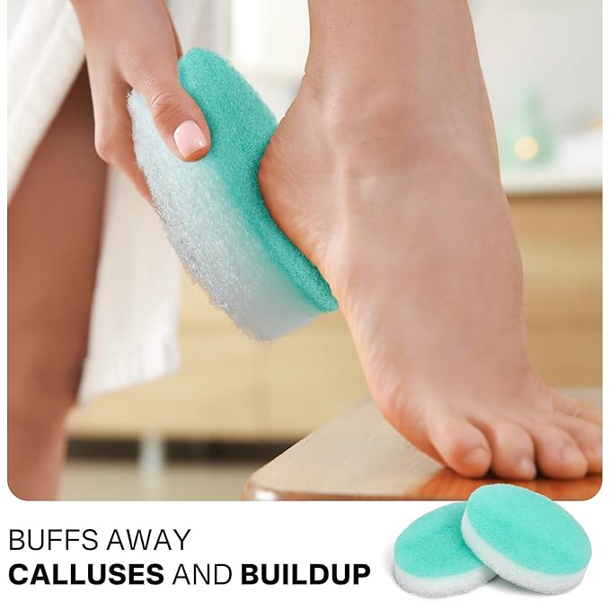 Yiclick Exfoliating Facial Sponge - Daily Cleansing Face Scrubber Exfoliator, Reusable Exfoliating Pads, Makeup Blackhead Remover Tools, Face Scrub Brush, Body Scrubber Sponge for Shower Bath