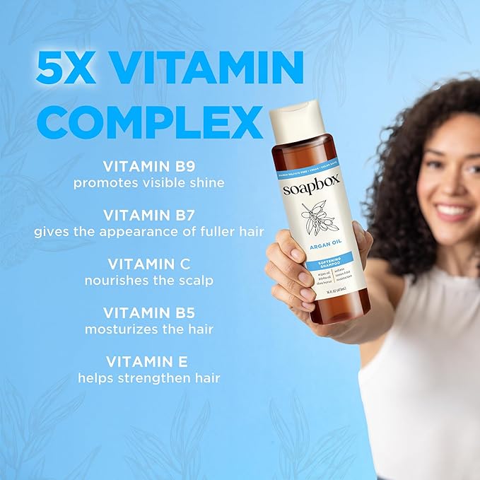 Soapbox Argan Oil Conditioner, Sulfate Free, Paraben Free, Silicone Free, Color Safe, and Vegan Hair Conditioner (33.8 Ounces)