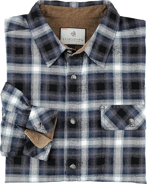 Legendary Whitetails Men's Flannel Shirt Long Sleeve Button Down 100% Cotton