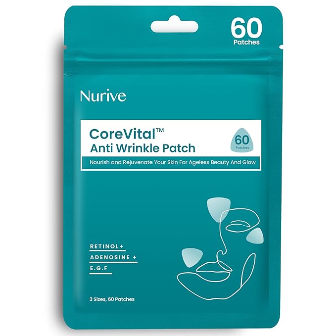Advanced Wrinkle Patches 60ct Smile Line, Frown Line Wrinkle Patches for Facial Korean Skin Care Face Wrinkle Tape Invisible Overnight with Retinol & Collagen (Small (Face))