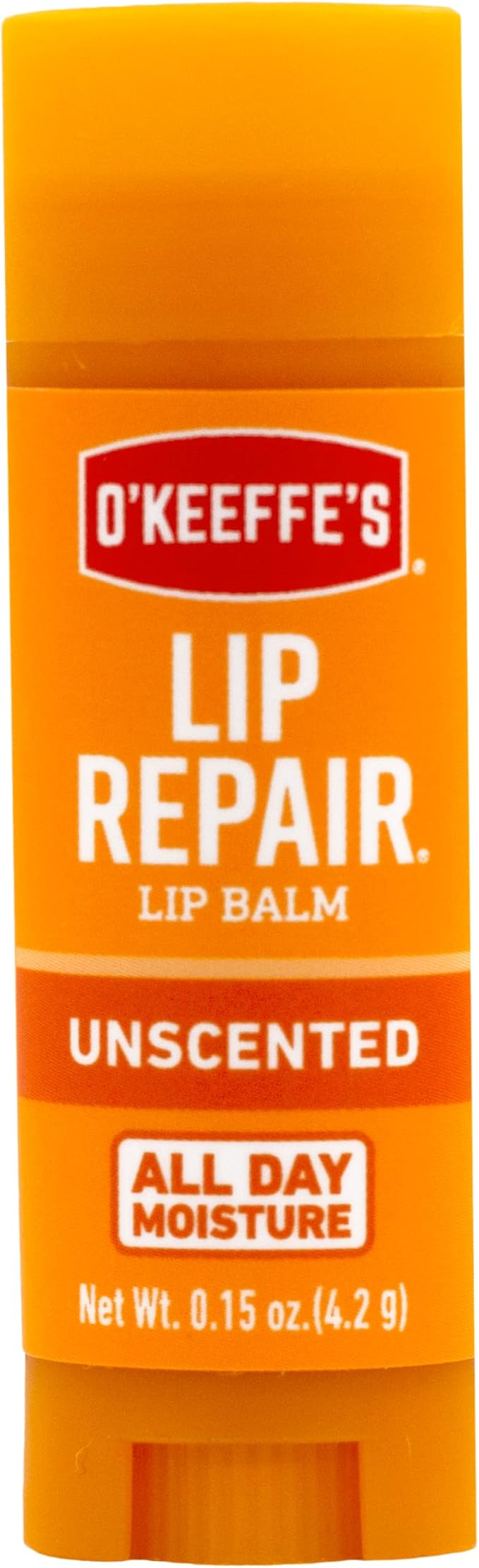 O'Keeffe's Unscented Lip Repair Lip Balm for Dry, Cracked Lips, Stick, (Pack of 3)