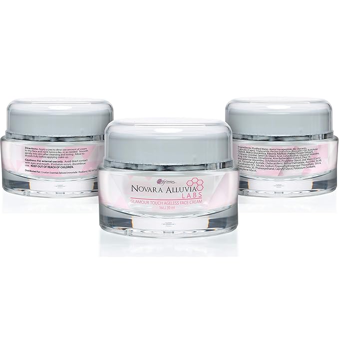 Novara Cream - Novara Alluvia Labs Anti Aging - Glamour Touch Ageless Face Cream - Help Your Skin Look and Feel Youthful and Firm - Help Erase the Wrinkles and the Appearance of Aging - Night Cream