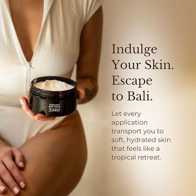 Juara - Candlenut Body Creme | Moisturizing Lotion | Dry Skin Hydration | Skin, Hands & Feet Cream | Soothing Skincare Balm | Cruelty Free, Paraben, Sulfate Free, Vegetarian | 7.5 oz