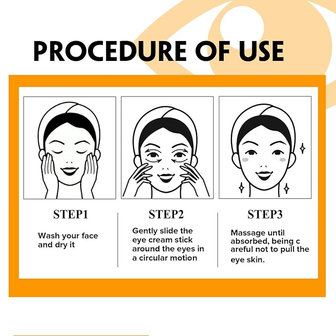 Retinol Eye Cream Anti Aging, Turmeric moisturizer Eye Balm Stick Hydrating Retinol Eye Cream Stick for Dark Circles and Puffiness Fine Lines 5g