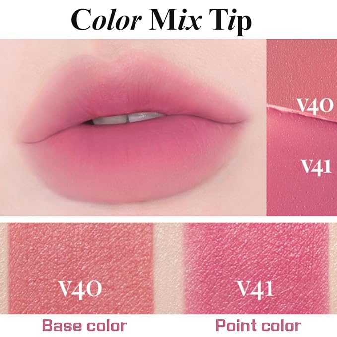 BBIA Last Velvet Tint - Soft & Creamy Matte Finish Lip Stain, Blur Effect with Velvety Texture, Long-Lasting, High Pigment, Lightweight, Non-Drying, Vegan, Korean Lip Makeup (V40 SUMMER ROSE)