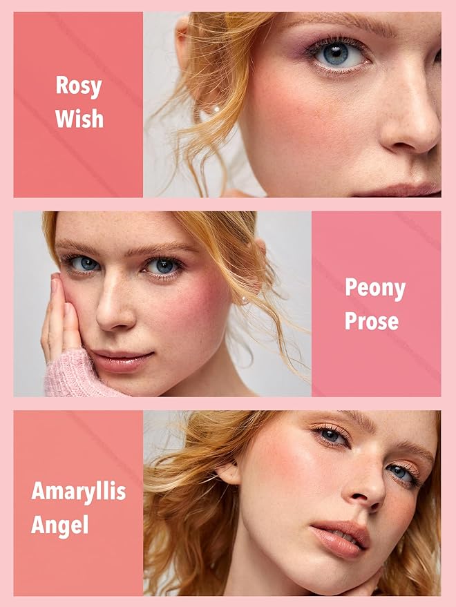 SHEGLAM Floral Flush 6-Color Blush Palette Long Lasting High Pigment Matte Pressed Powder Blush for Cheeks