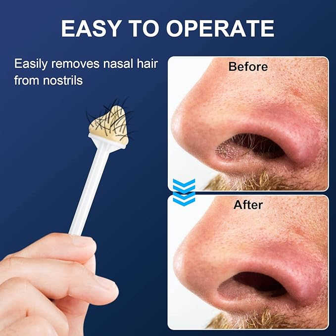 Rolybag Nose Wax Sticks Applicators, 200 Pcs Plastic Wax Rod Wand for Nostril Cleaning and Nose Hair Removal